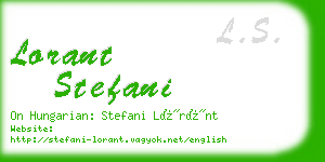 lorant stefani business card